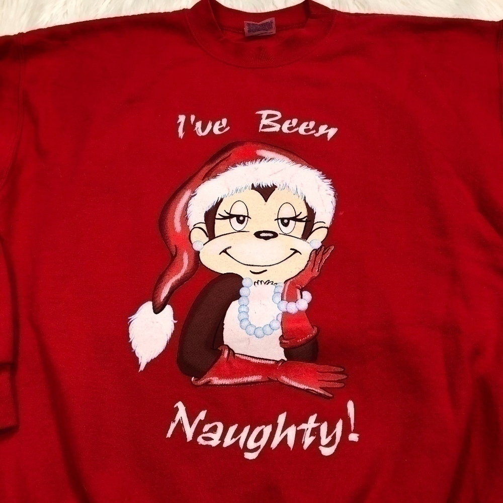 Curious George Christmas Naughty Sweatshirt! - Picture 4 of 8